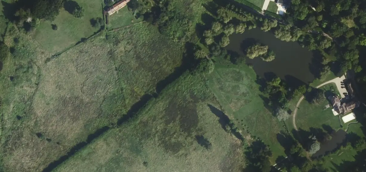 Vue aérienne de la Vallée de la Millière aujourd'hui, en cours de régénération. Source IGN